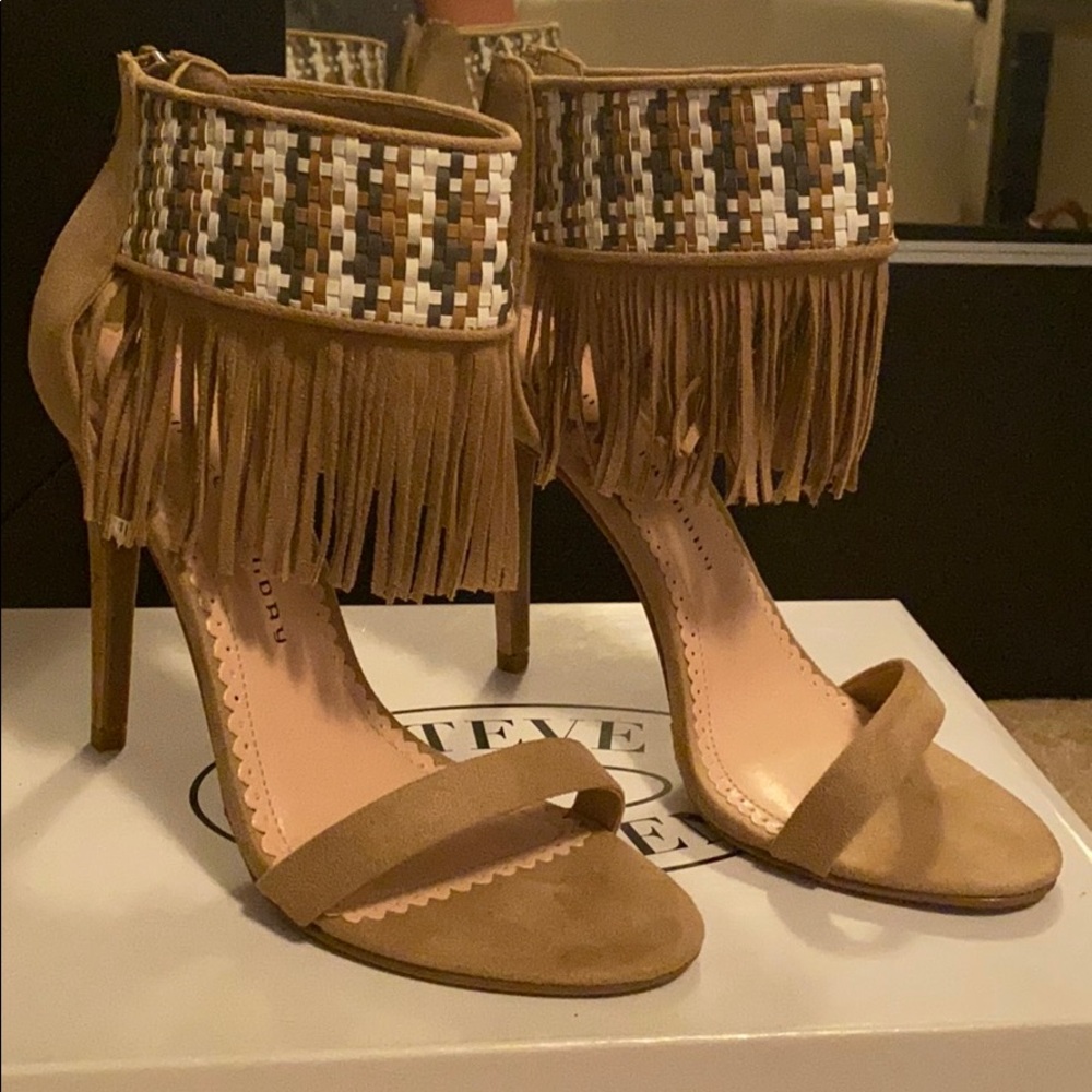 Brand new fringe heels